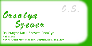 orsolya szever business card